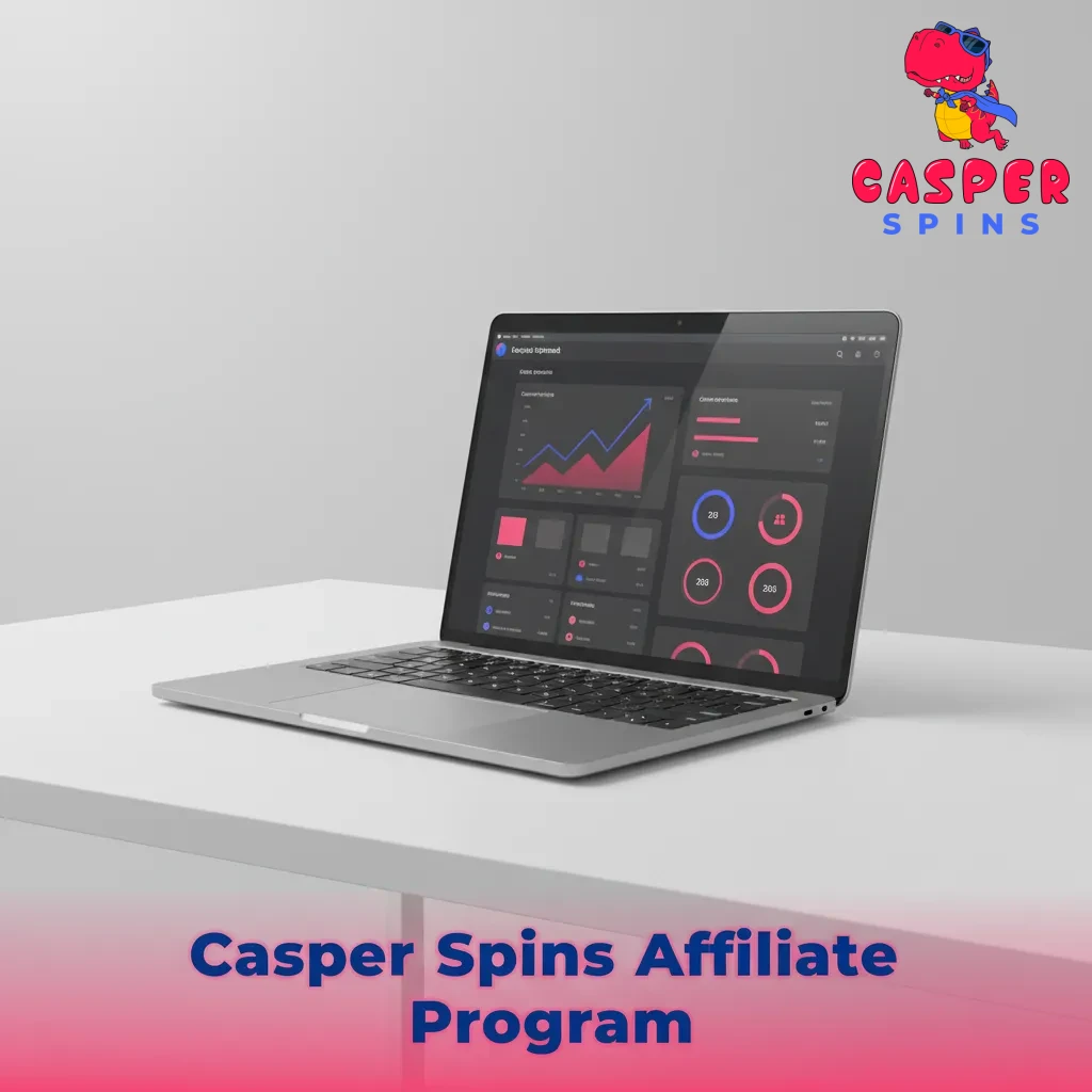 Casper Spins Affiliate Program banner: fair deals, real-time tracking, timely payouts; sportsbook and casino assets.