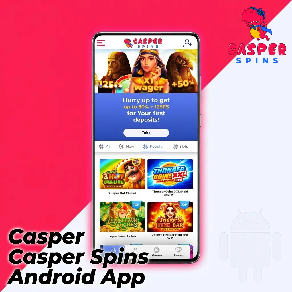 Casper Spins Android app APK download and installation guide for devices running Android 6.0 or later