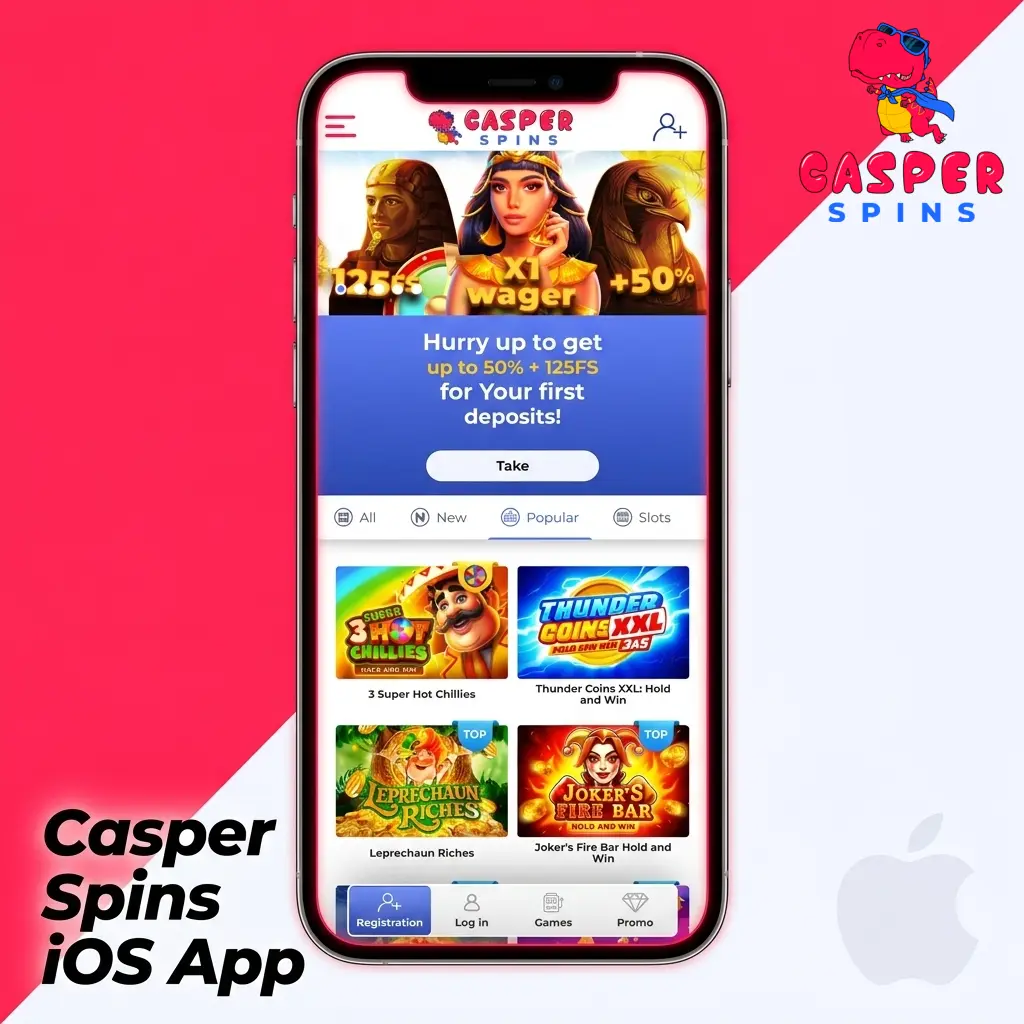 Casper Spins iOS app download guide for iPhone and iPad via Apple App Store