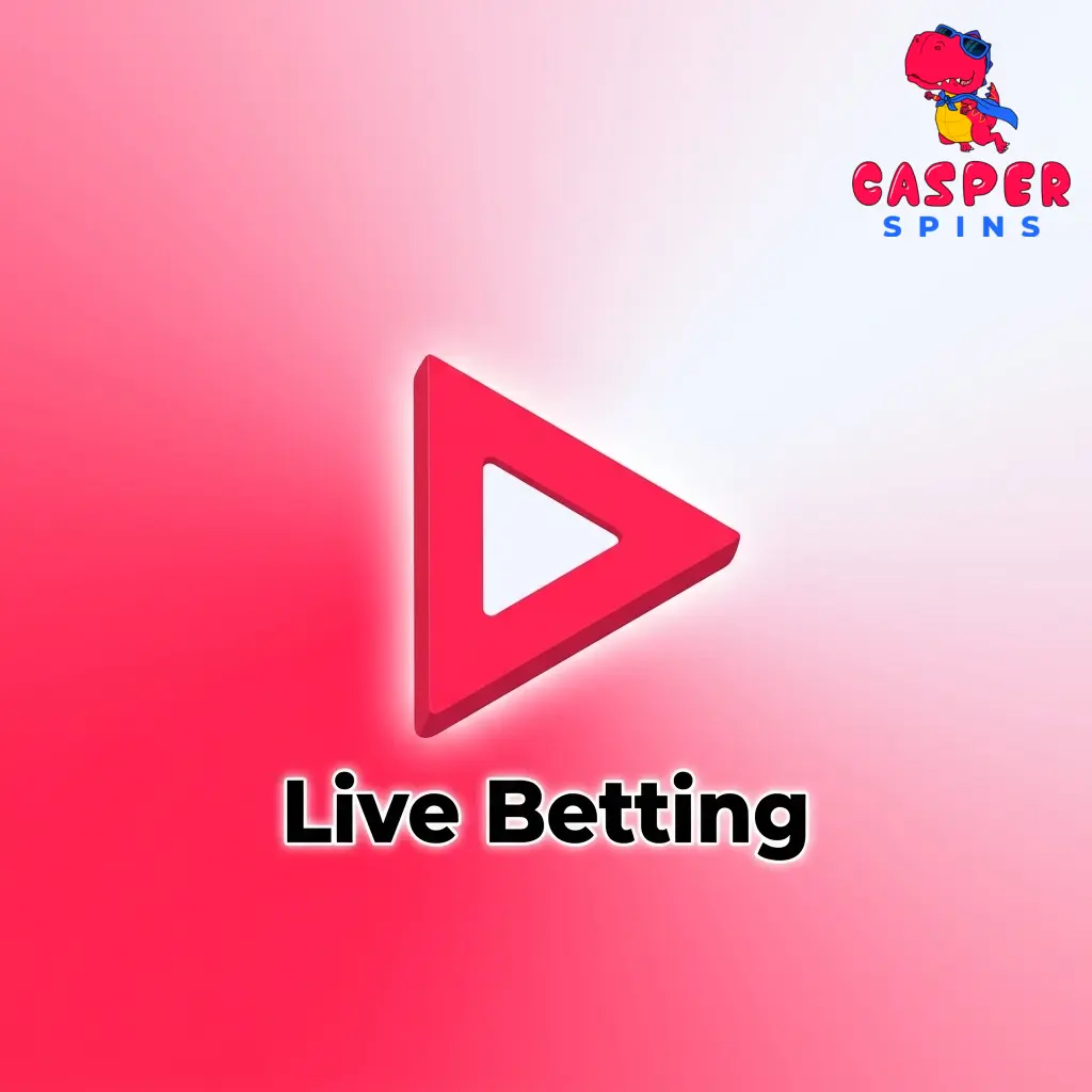 Casper Spins live betting interface showing real-time odds for football, tennis, basketball and esports markets