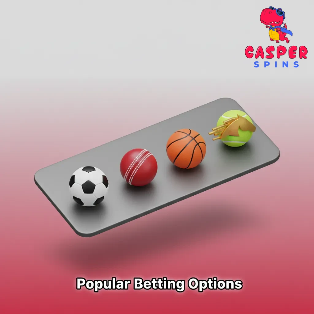 Graphic titled Popular Betting Options listing Line/Prematch, In‑Play, and Bet Builder.