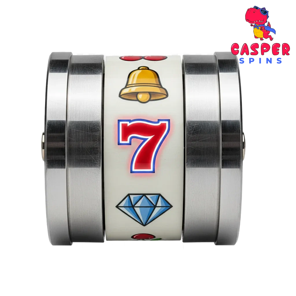 Casper Spins slots banner with adventure, fruit and Ancient Egypt themes, Megaways, jackpots, and 50% bonus +125 Free Spins