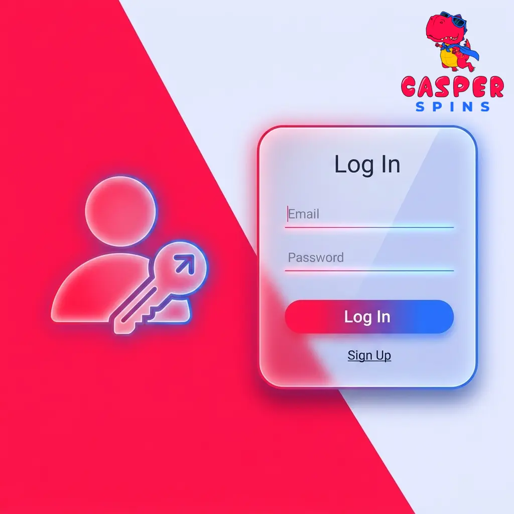 Casper Spins login page guide for UK players showing account access steps for casino and sports betting