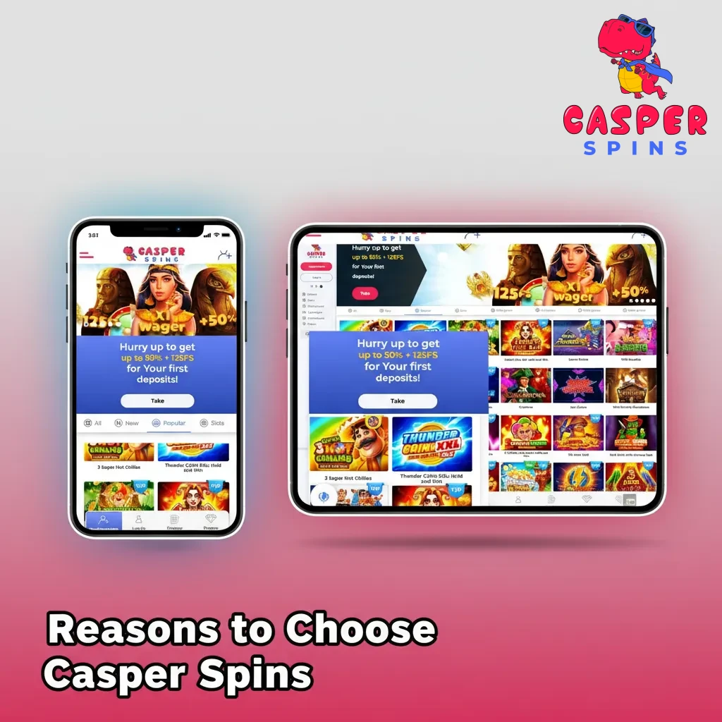Reasons to choose Casper Spins: fast betting, UK sports odds, bet builder, thousands of slots, fast KYC, 24/7 support.