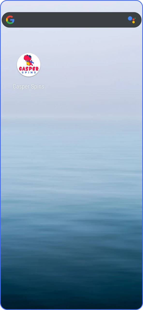 Finish Casper Spins Android setup by confirming installation.