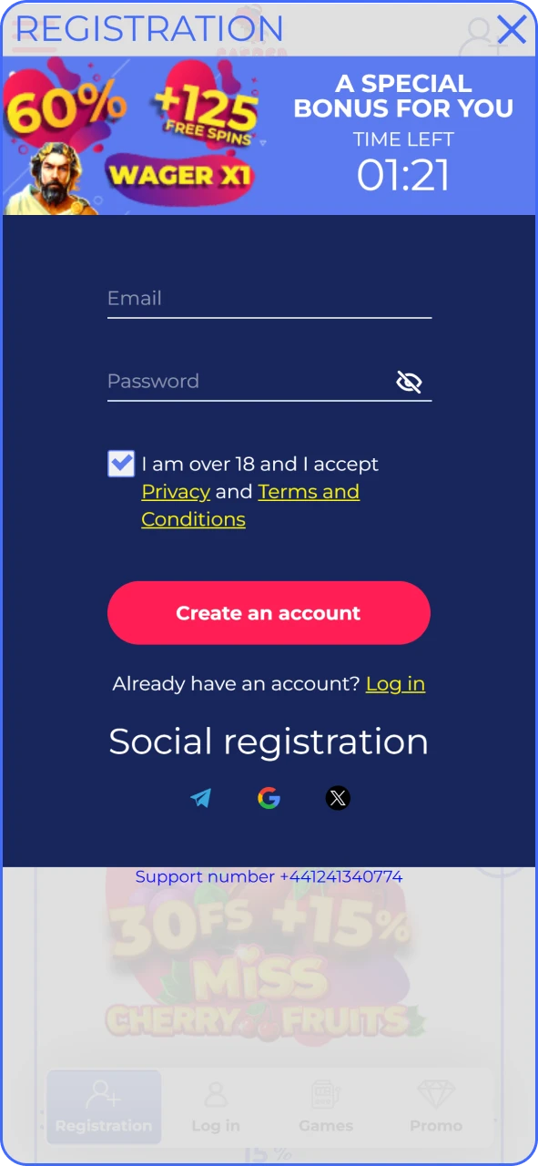 Review the available promotions and select the one that suits you. Make sure to check any eligibility requirements.