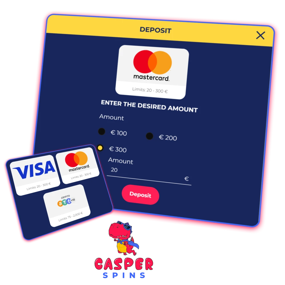 Explore Casper Spins deposit and withdrawal methods in United Kingdom.